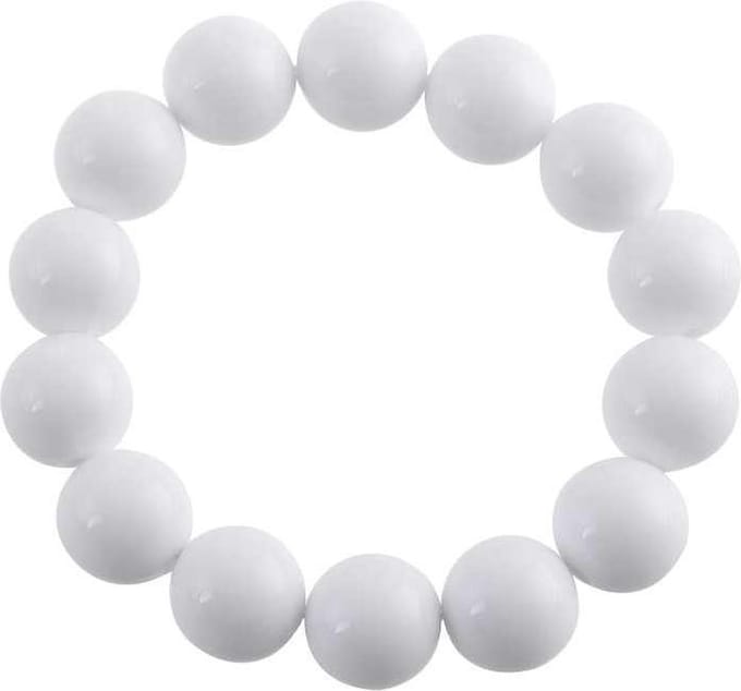 Behave - rekarmband met witte kralen - basic minimalistische polslook