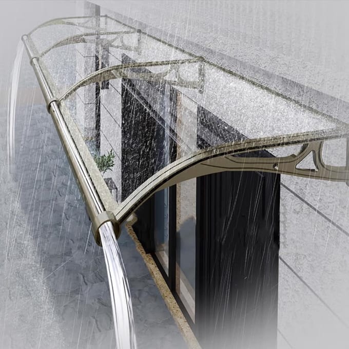 Deurluifel - Regenbescherming - Buiten - Stevige aluminium beugel - 24 x 87 cm - Transparant