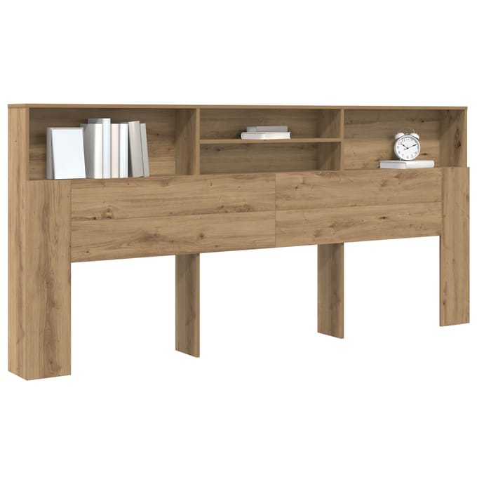 vidaXL - Hoofdeinde - Kast - Artisan - Eiken - 220 - x - 19 - x - 101,5 - cm - Bewerkt - hout