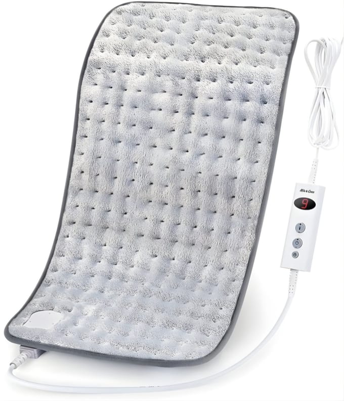 AHD® Warmtekussen - Warmtekussen Oplaadbaar - Warmtekussen Elektrisch - Grijs - 30cm x 11cm x 11cm