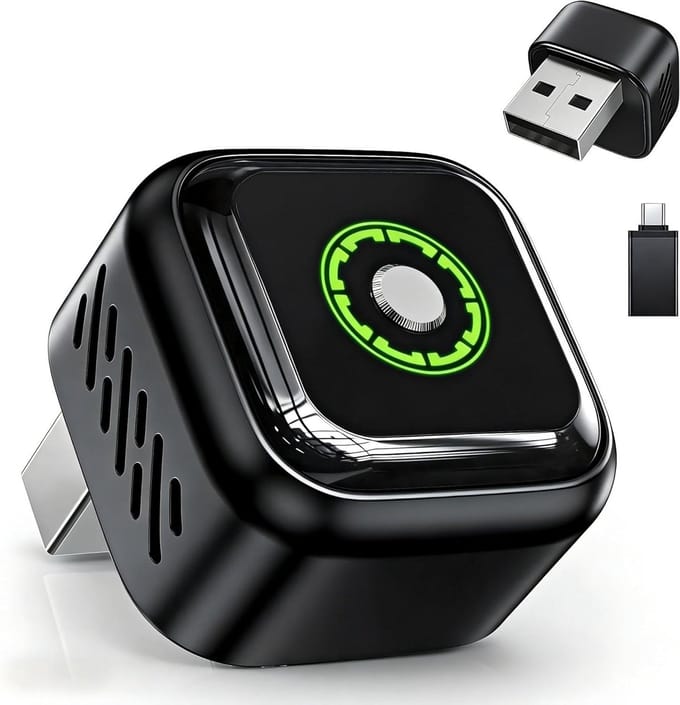 Draadloze CarPlay Adapter - Android Auto Dongle - Auto Navigatie - 2-in-1 Functionaliteit - Mini Formaat - Zwart