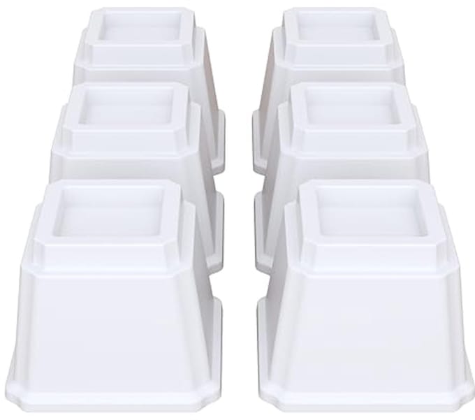 Bedverhogers 10 cm voor meubels - set van 6, zware kwaliteit