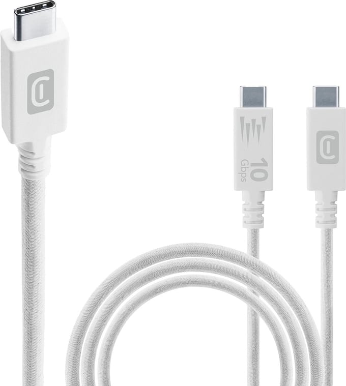 Cellularline USB-C naar USB-C Kabel 150cm - USB 3.1 Fast Transfer - Blanc