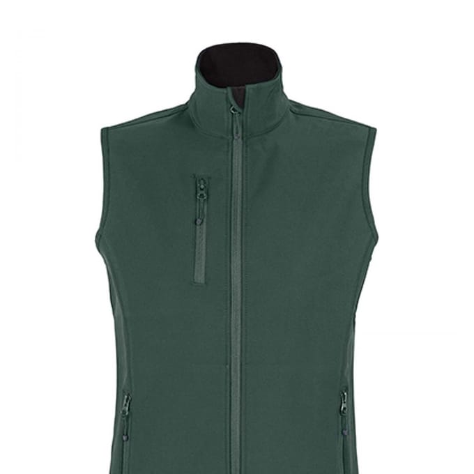 SOLS Dames/Dames Falcon Bodywarmer Softshell met rits (Bosgroen)