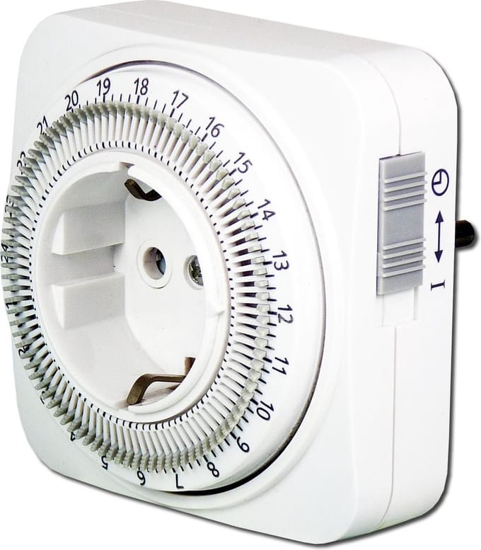 EcoSavers - Tijdschakelklok analoog - Handmatige schakeling mogelijk - Compact design
