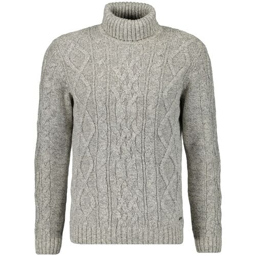 Ragman Trui Col Cable Design Pullover Grijs / male