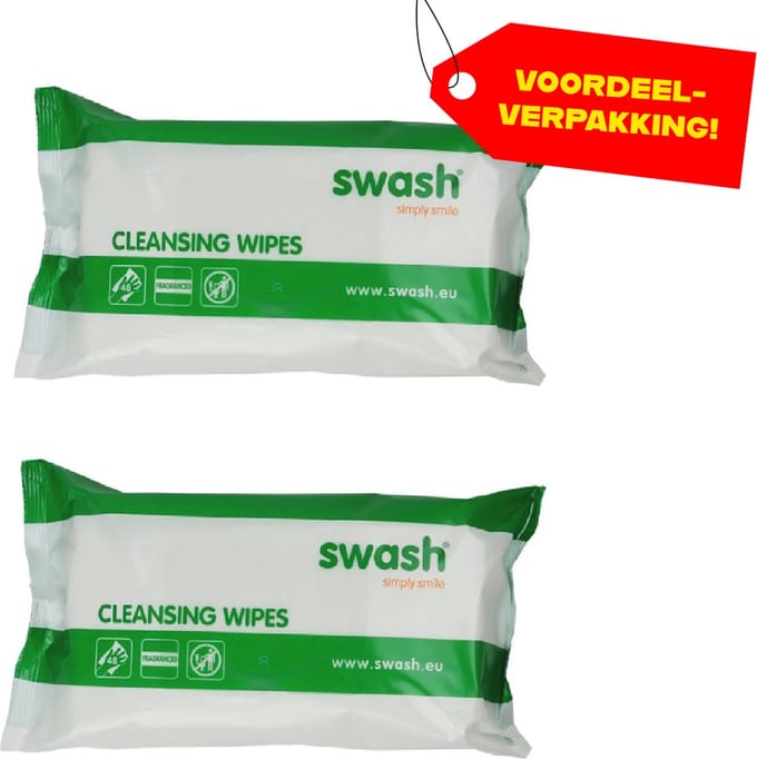 Swash Cleansing Wipes Geparfumeerd - 2x48 stuks voordeelverpakking