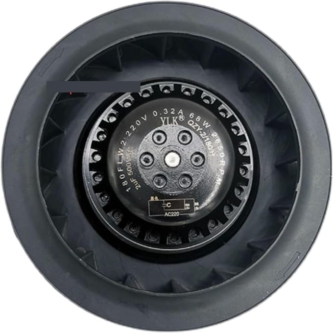 Radiale Ventilator - Centrifugaal Ventilator - Koeling Componenten - Industriële Kwaliteit - 180mm - Zwart