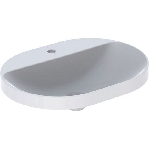 Geberit VariForm built-in washbasin, elliptical, with tap hole bench 500.735.01.2