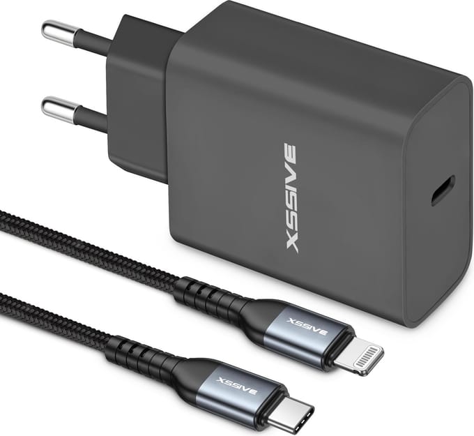 Power Adapter met USB C naar Lightning Kabel - Auto Disconnect - Betere Batterijconditie