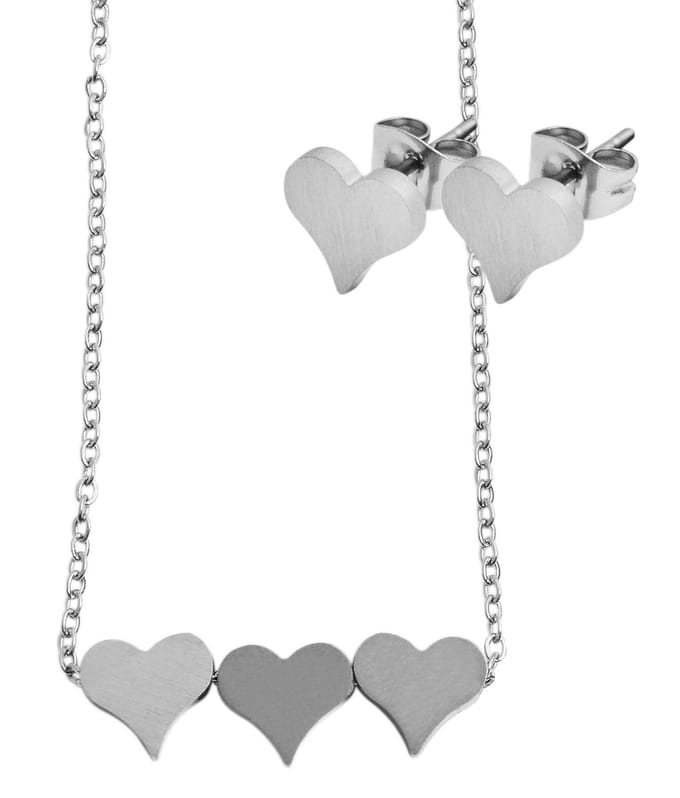 AKZENT Akzent dames sieradenset Edelstahl zilver