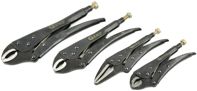 GEKO Impact morse tangen set - 4 stuks - ergonomische handgreep - C45 koolstofstaal - 125-250mm