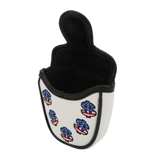 Golf Putter Head Covers PU Leer Waterdicht Golf Club Headcover Beschermer met Magnetische SluitingWit wit