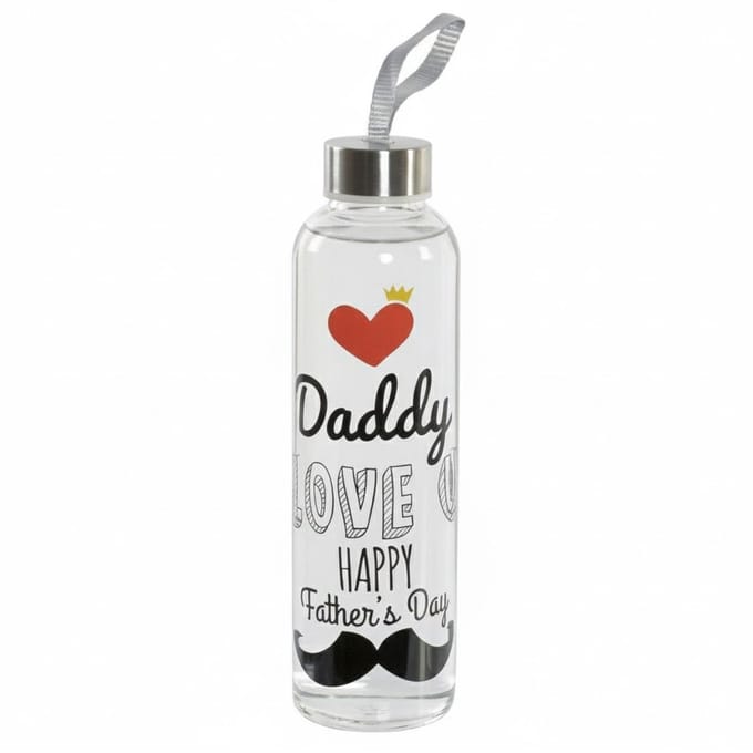 Glazen drinkfles Daddy I love you 550 ml - Vaderdag cadeau - Waterflessen