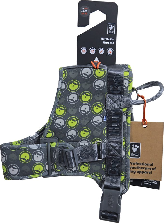 Hurtta Go Harness - Hondenharnas - Storm Grey - Borstomvang: 55-65CM