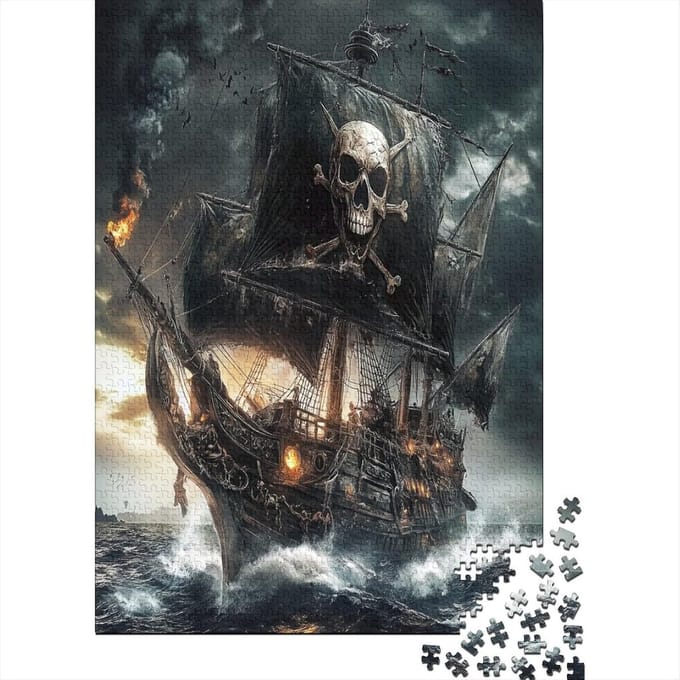 Puzzel Schip - Legpuzzel Volwassenen - Ontspanning Thuis - 1000 Stukjes - 75x50 cm - Stijl 1