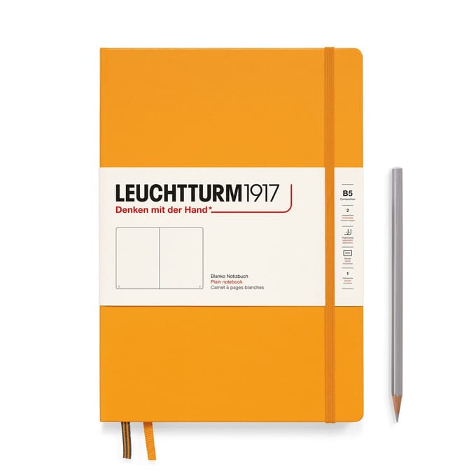 Leuchtturm 1917- Hardcover- B5- 18 x 25.5 cm- Notitieboek - Rising Sun- blanco