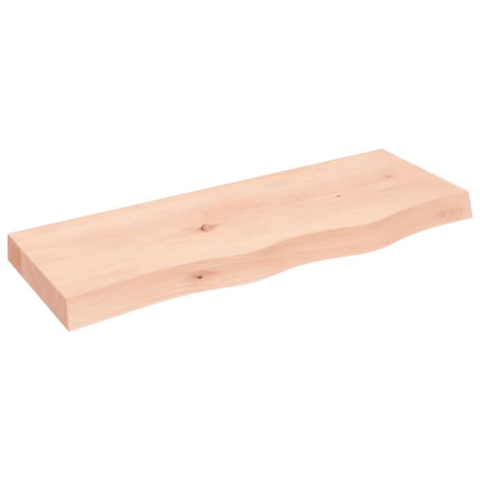 vidaXL - Wastafelblad - 80x30x(2-6) - cm - onbehandeld - massief - hout