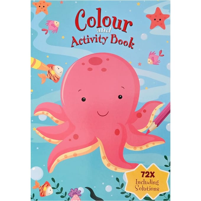 Kleur- en activiteitenboek - Zeedieren - 72 pagina's