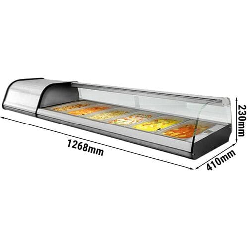 GGM Gastro Tapas-Kühlvitrine Premium PLUS - 4x GN 1/3 Zilver