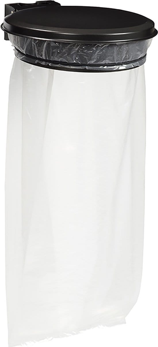 Wandafvalzakhouder 110 liter grijs met deksel