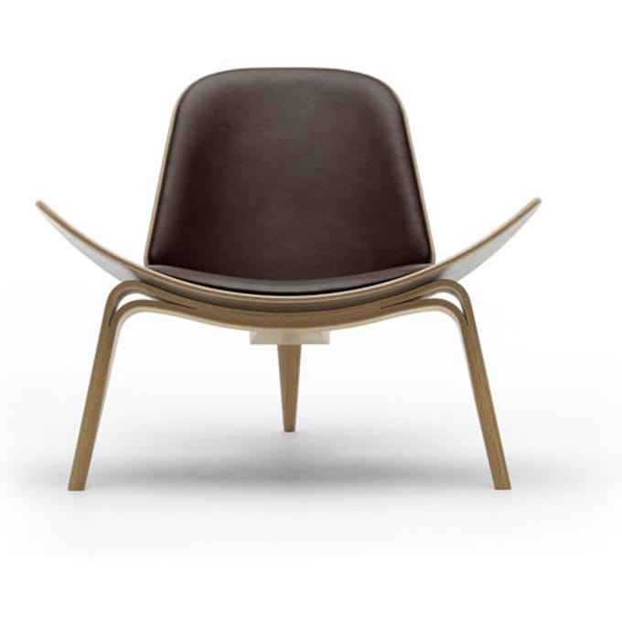Carl Hansen & Søn - CH07 stoel - Eiken, geolied - Leer bruin/Thor 377