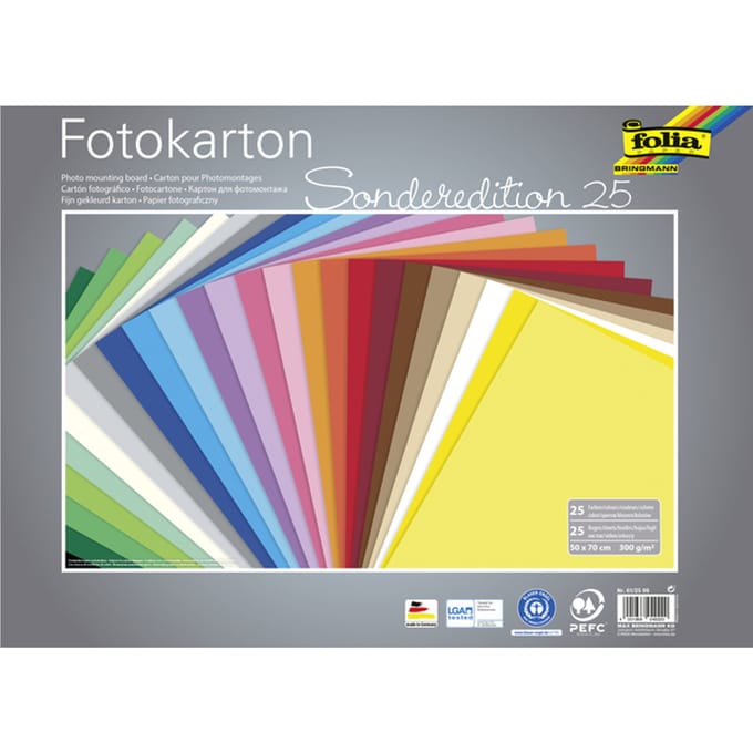 Fotokarton Folia 2zijdig 50x70cm 300gr 25vel ass