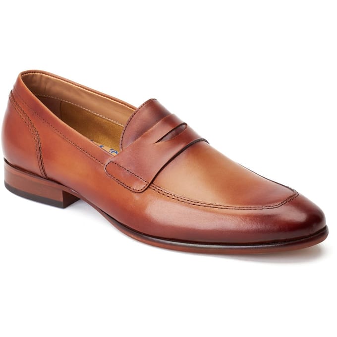 Base London Bruno Lederen Herenpantoffels Burnt Tan