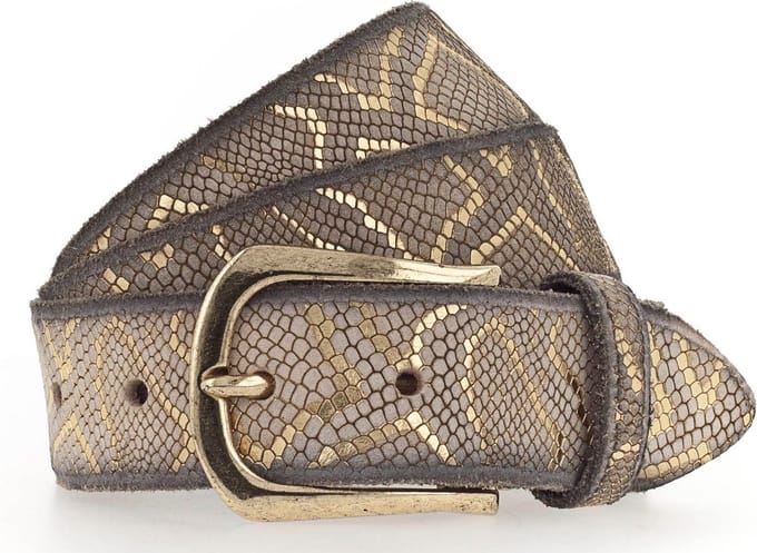 b.belt Riem Sabia Gold Ledergürtel W75 Sabia Gold #1 Goudkleurig