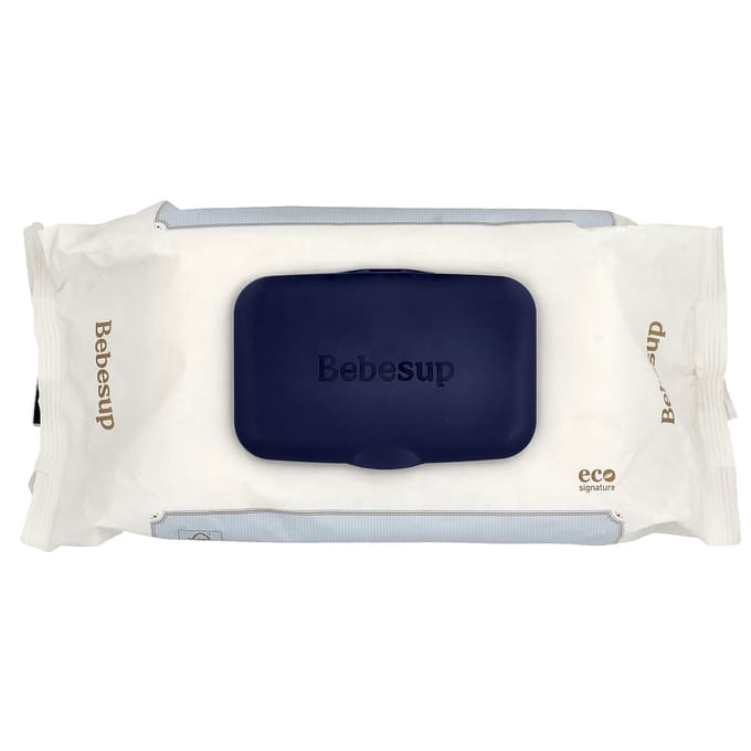 Lingettes pour bébé Bebesup, Signature Bleu Eco, 70 lingettes blue