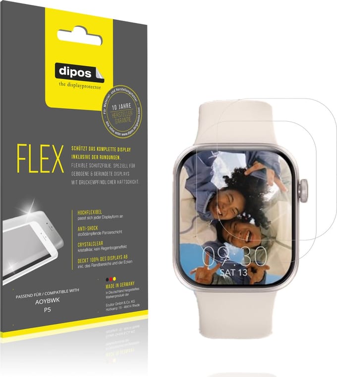 dipos – 2x Beschermfolie geschikt voor AOYBWK P5 | 3D Full Cover Screenprotector | 100% Passend