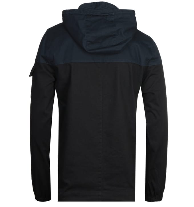Lyle & Scott gitzwart jack met contrasterend juk