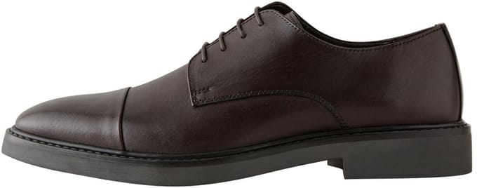 Next - Heren - Leren schoenen met contrasterende neus - Bruin