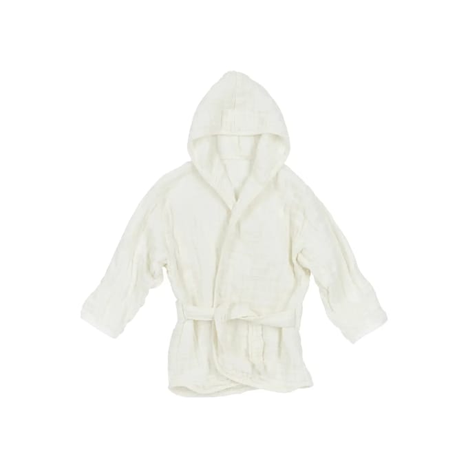 Meyco Baby Uni badjas - pre-washed hydrofiel - offwhite - 86/92