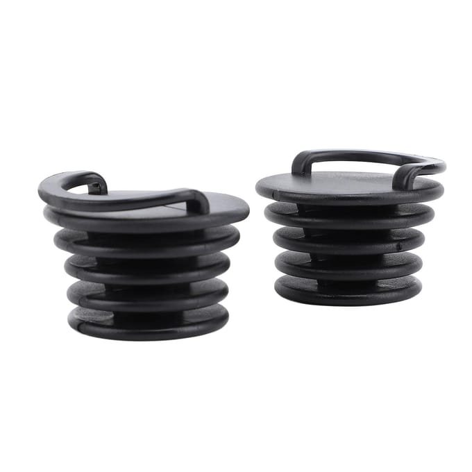 2 STKS Kajak Afvoerstop Doppen PVC Afvoergat Stekkers Vervanging voor Kajak Kano Marine Boot black