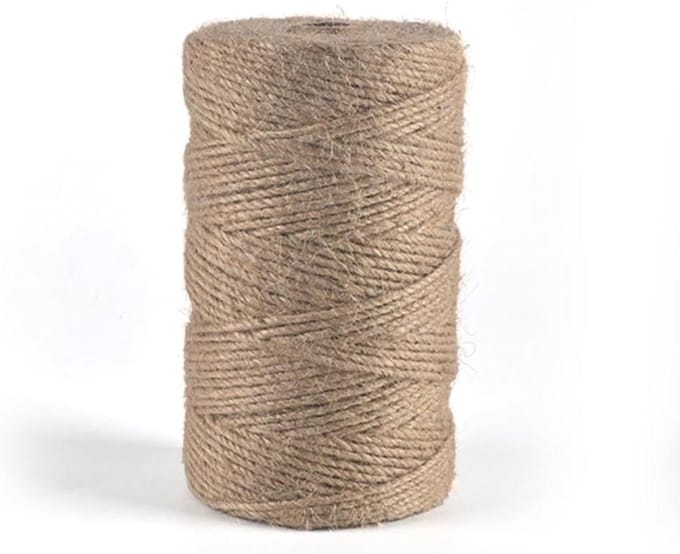 Jute Touw - Natuurlijk Koord - Knutselen en Tuinieren - 3-Laags Constructie - 200 Meter - Bruin