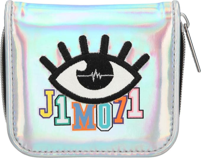 J1mo71  portemonnee holo zilver