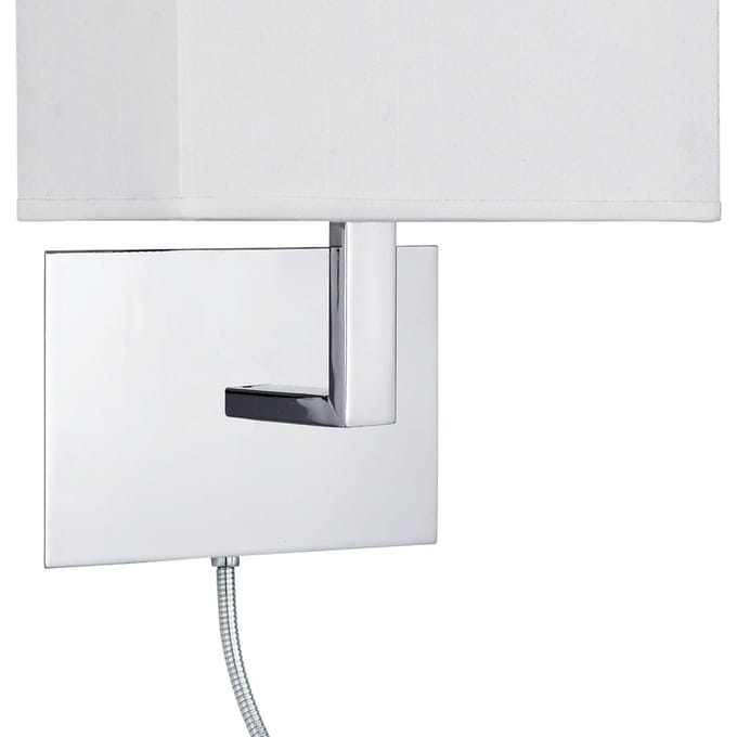 Searchlight Wandlamp 6519 met LED leeslamp, chroom