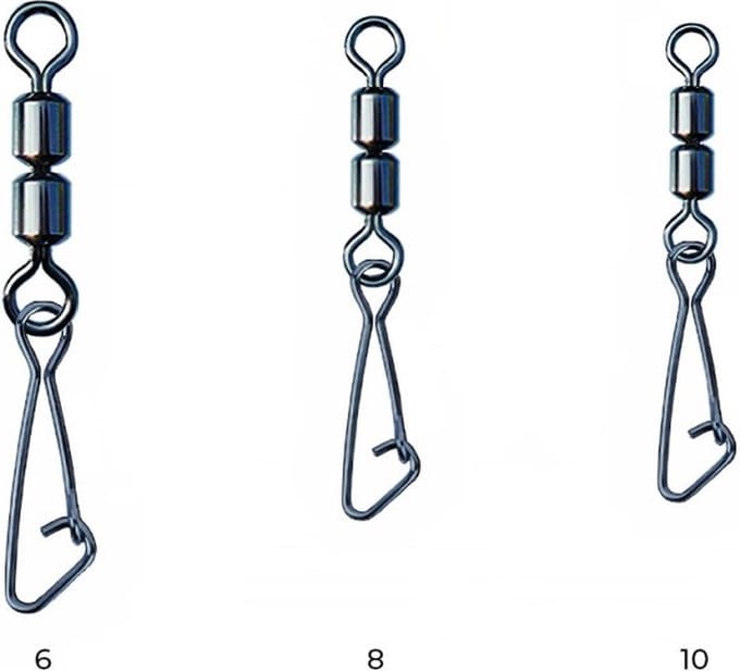 Nytro NTR Double Feeder Swivel with Hooked Snap - Maat : 6