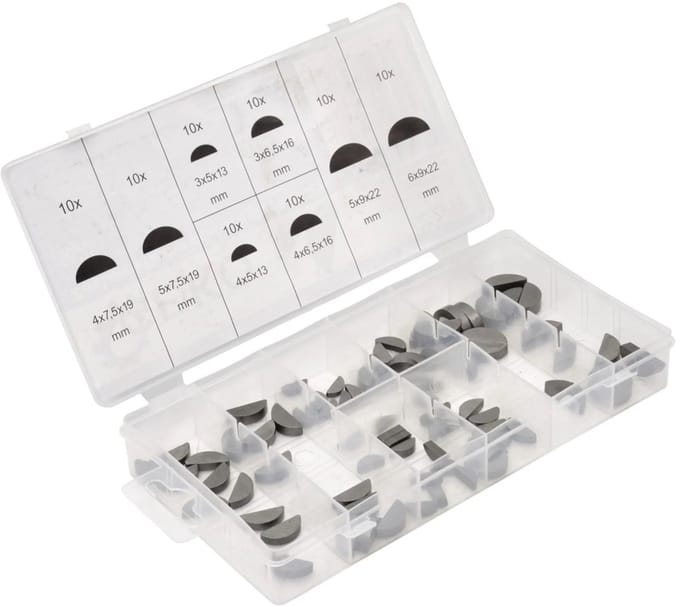 Halve maan spie assortiment - 80 delig - Schijfspie set - GEKO