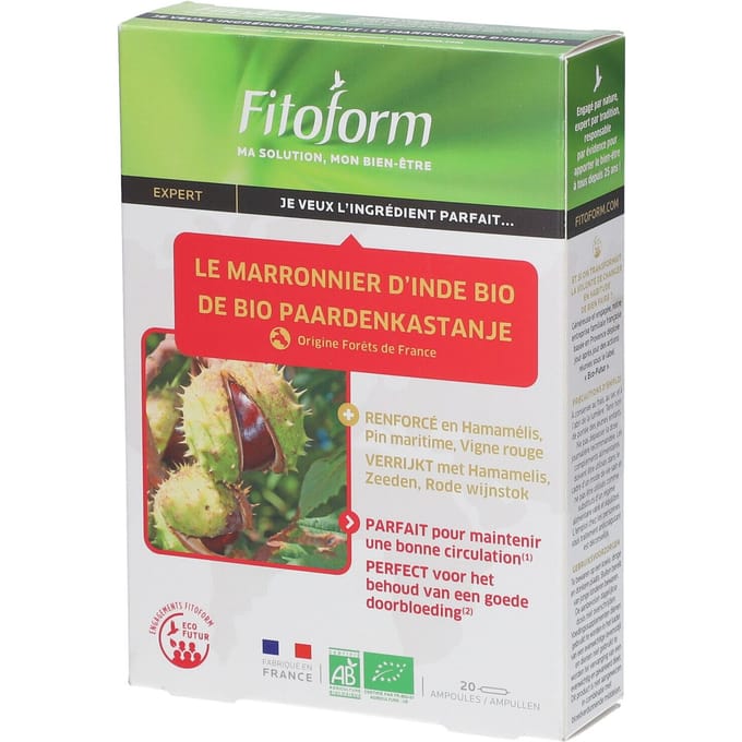 Fitoform Paardenkastanje Bio 20 Ampoules