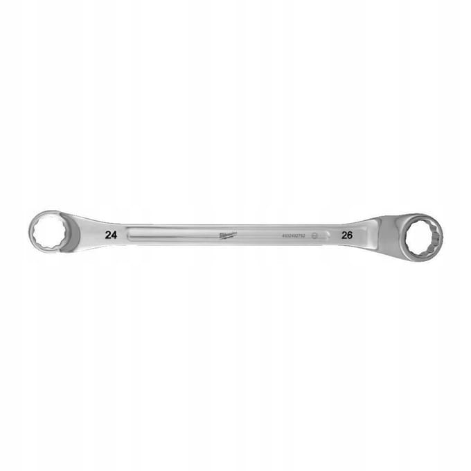 Milwaukee Ringsleutel 75° Gebogen 24x26mm - Hoogwaardig Chroom-Vanadium Staal