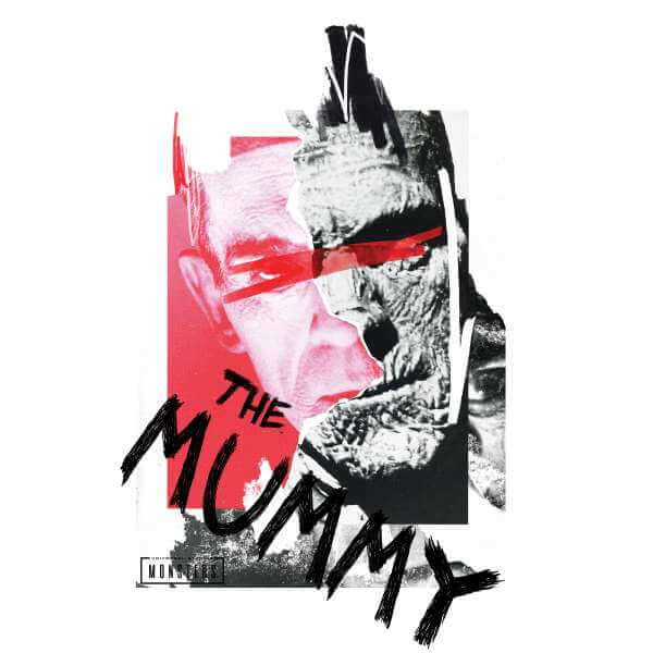 Universal Monsters The Mummy Collage Trui - Wit - M