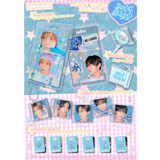 NCT WISH - Zangvogel (Smini-versie.) SET(6ea)