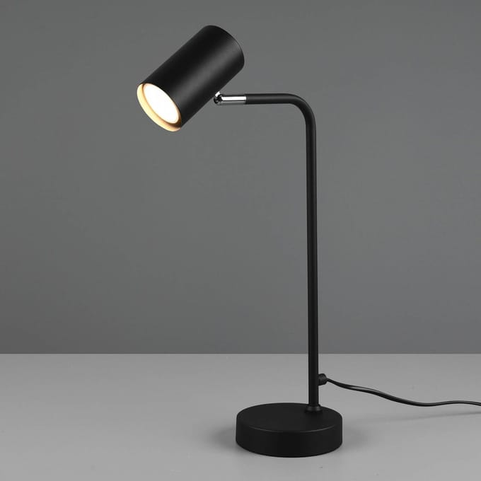 TRIO MARLEY - Tafellamp - Bureaulamp - Zwart mat - excl. 1x GU10 4,5W