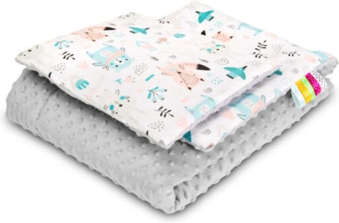 Sensillo Baby Dekbed en Kussen – Lichtgrijs – 75×100 cm – 30×35 cm