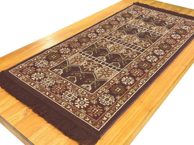 Smyrna Tafelloper Sardis donkerbruin - 70 x 140 cm