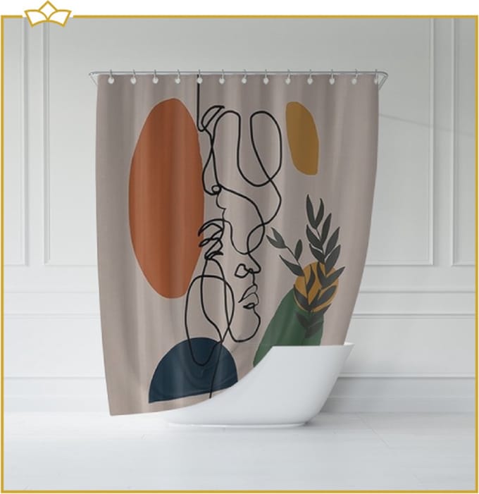 ATTREZZO® Douchegordijn Gaby - 150x180 cm