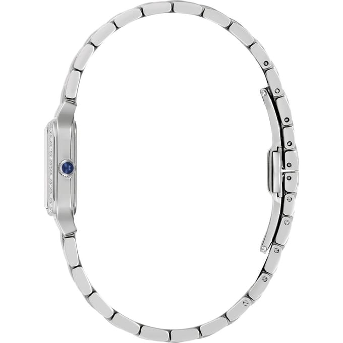 Bulova Sutton Roestvrij Staal Diamantaccenten Wit Wijzerplaat Kwarts 96R256 Dameshorloge wit