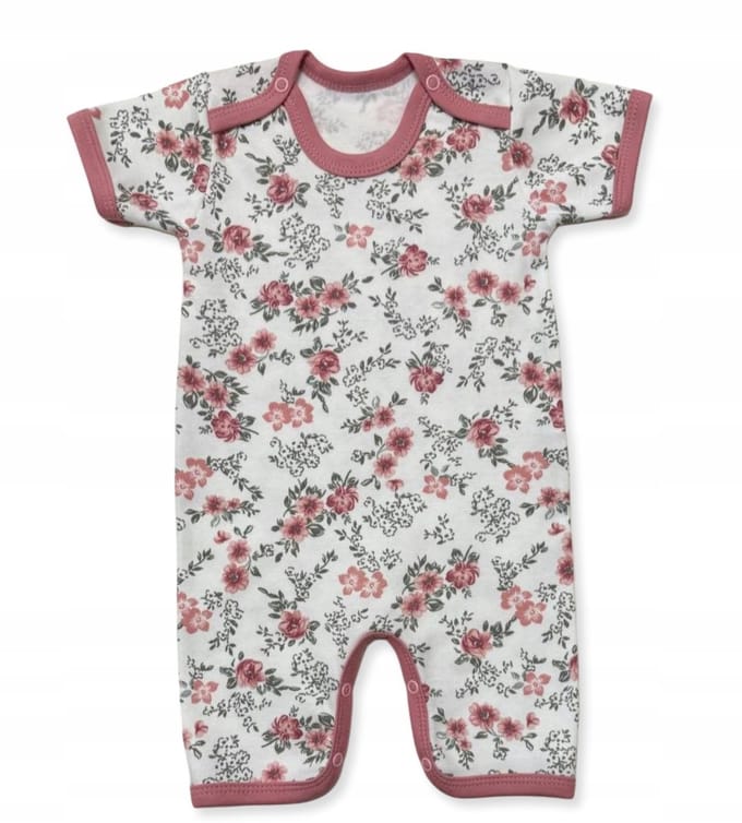 Dartomik - Meisjes Romper - Korte Mouw - Bloemenprint